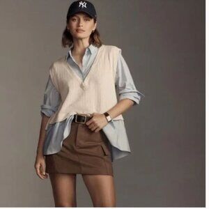 By Anthropologie Twofer Sweater Vest Top Sz XL